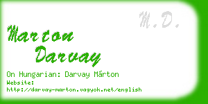 marton darvay business card